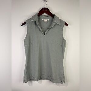 Nike Golf Gray and White Striped Tank Top‎